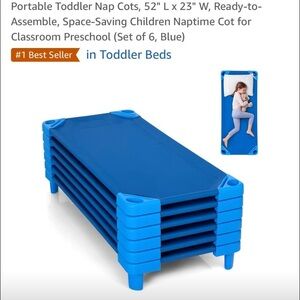 Amazon Blue Stackable Toy Cots for Easy Storage